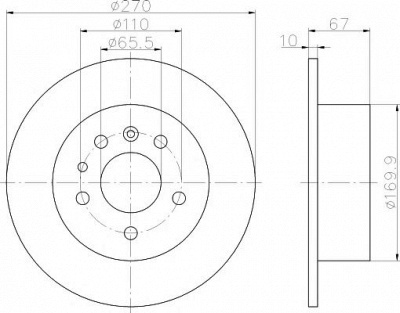 HELLA PAGID 8dd355101431 -  Тормозной диск